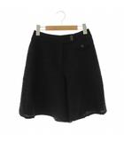 ルネ Rene ツイード ショートパンツ キュロット 34 ブラック /ES ■OS