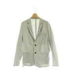 テーラードジャケット 48 灰色 ライトグレー 織り柄 2つボタン 長袖 /AG ■OS
