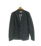 テーラードジャケット 48 紺 ダークネイビー 織り柄 長袖 /AG ■OS