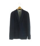 ジャケット 48 紺 ネイビー 格子柄 ポンチ テーラードカラー 長袖 /AG ■OS