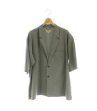 ジャケット 48 灰色 グレー 半袖 テーラードカラー 無地 /AG ■OS