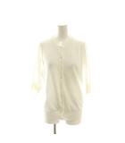 イエナ IENA LEVITA カーディガン 白 ホワイト 無地 ラウンドネック 七分袖 /AG ■OS