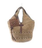 ゲンテン genten クロシェットラフィア ハンドバッグ小 かごバッグ ベージュ /SR