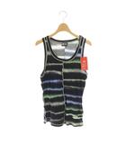 ディーゼル DIESEL A05027 ロゴプレート リブタンクトップ S ブラック マルチカラー /ES ■OS