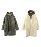 ディーゼル DIESEL A04716 W-DAYA リバーシブル モッズコート アウター ジップアップ XXS オフホワイト カーキグレー /NR ■OS