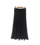 ミューズ ドゥーズィエム クラス MUSE de Deuxieme Classe SWINGリブ スカート ニット ロング フレア ブラック /MY ■OS