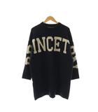 スピック&スパン Spick&Span 23AW ビッグロゴニットワンピース 膝丈 ネイビー /HK ■OS