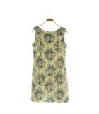 エフデ ef-de フラワーノースリーブワンピース ミニ ウール 9 ベージュ /MY ■OS