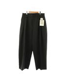 スタジオニコルソン STUDIO NICHOLSON ビームスプラス 別注 ALVY DOUBLE PLEAT パンツ ワイドパンツ M ブラック /DF ■OS ■SH