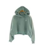 アディダスオリジナルス adidas originals クロップド パーカー スウェット 長袖 プルオーバー 裏起毛 XS ブルー /MY ■OS