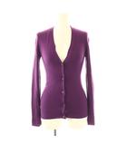 プラダ PRADA カシミヤシルク カーディガン ニット 長袖 38 紫 /NR ■OS