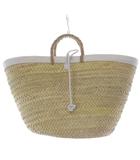 ファティマモロッコ Fatima Morocco フチレザーロープバスケットL バッグ かごバッグ ベージュ 白 ホワイト /SR