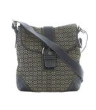 コーチ COACH ミニシグネチャー ショルダーバッグ ベージュ 黒 ブラック ミニシグネチャー柄 フラップデザイン バックル留め具 6377 /RI ■OS