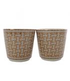 エルメス HERMES モザイク24 ヴァンキャトル ゴブレット コップ 2個セット 190ml ゴールド色 /YO32 ■SH ■OH