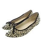 ルタロン Le Talon ポインテッドダルメシアンバレエシューズ 24.5cm 黒 ブラック ベージュ /SS ■OS