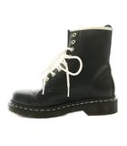 ドクターマーチン DR.MARTENS 1460 ZIP 8ホール ショートブーツ UK5 黒 ブラック 白 ホワイト /SS ■OS
