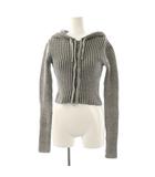 エモダ EMODA 24SS ニットショートパーカー ジャケット ブルゾン F グレー /ES ■OS