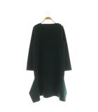 ドゥロワー Drawer ミラノリブニットワンピース ロング 長袖 ボートネック ウール グリーン /MY ■OS