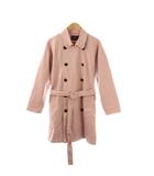  アイバー AIVER ベルト付トレンチ調コート スプリングコート M スモークピンク /ES ■OS ■SH