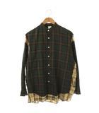 ミスターハリウッド N.HOOLYWOOD BIG CHECK SHIRT チェックシャツ 長袖 前開き 36 黒 ベージュ 緑 /NR ■OS ■SH