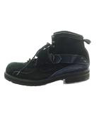 ファセッタズム FACETASM ショートブーツ スエード レースアップ 27.0cm 黒 紺 MRC-SHO-U02M /MI ■OS ■SH