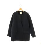 エブール ebure ライトビスボンディング ジャケット ノーカラー 38 紺 /NR ■OS ■SH