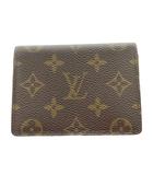 ルイヴィトン LOUIS VUITTON モノグラム ポルト2カルト ヴェルティカ カードケース 名刺入れ 茶 ブラウン /SS ■OS ■OH
