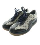 ルイヴィトン LOUIS VUITTON モノグラム・ミニ スニーカー 37.5 グレー 黒 ブラック /SS ■OS
