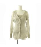 24SS ストラクチャーシアーニットカーディガン キャミソール アンサンブル F ベージュ /HK ■OS