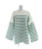 イエナ IENA ボーダーバスクシャツ ワイドプルオーバー 白 ホワイト /AB ■OS