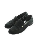 銀座かねまつ GINZA Kanematsu ハラコローファー 24.0cm 黒 WB2455 /MI ■OS