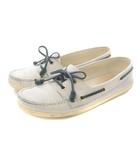 トッズ TOD'S デッキシューズ レザー 36.5 ライトグレー /SR