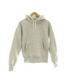 ヘルスニット healthknit 裏起毛 パーカー 灰色 ライトグレー 無地 長袖 カンガルーポケット /AG ■OS