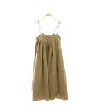 カレンソロジー Curensology コットンナイロンタックワンピース キャミワンピース ロング F ベージュ /DF ■OS