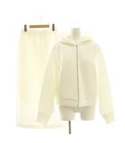 プラステ PLST 25SS ライトバルーンジップアップパーカー ナロースカートセットアップ タイト フーディ M L 白 /CX ■OS