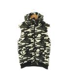 テットオム TETE HOMME 迷彩柄 中綿 ベスト ジップアップ M マルチカラー /DF ■OS