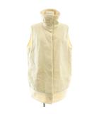 エルメス HERMES カシミヤ シェアードミンク ベスト 前開き 36 アイボリー /NR ■OS