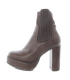 アズールバイマウジー AZUL by moussy ソールソックスブーツ チャンキーヒール レザー S 茶色 ブラウン /SR