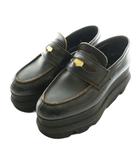 サカイ sacai ダブルコインローファープラットフォーム 37 黒 ブラック /SS ■OS ■SH