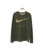 ナイキ NIKE FN0836-325 Dri-FIT ビッグロゴ機能ロンT Tシャツ カットソー 長袖 S カーキ /ES ■OS ■SH