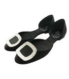ロジェヴィヴィエ ROGER VIVIER チップス ストラス バレリーナ フラットシューズ 35 黒 ブラック RVW08807290RS0B999 /SS ■OS