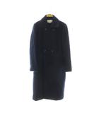 フラジール FRAGILE ウールモヘヤロングコート ステンカラーコート ダブル 38 ネイビー /DF ■OS