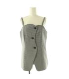 25AW キャミソール ビスチェ 千鳥格子 36 ブラック ホワイト /ES ■OS