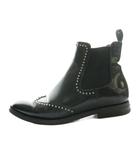 チャーチ church's スタッズサイドゴアブーツ ショート 34 黒 ブラック /SS ■OS