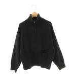 マーガレットハウエル MARGARET HOWELL 25AW FINE WOOL LOOPBACK KNITWEAR カーディガン ニット 2 ブラック /ES ■OS