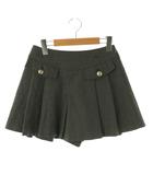 バーバリーブルーレーベル BURBERRY BLUE LABEL ウールプリーツキュロットスカート ショートパンツ 36 グレー /NR ■OS
