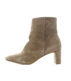 ロペ ROPE サイドジップスウェード ショートブーツ ブーツ スエードレザー 36.5 23cm 23.5cm 茶色 ブラウン ポインテッドトゥ チャンキーヒール 無地 ■SH /RI ■OS