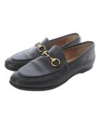 グッチ GUCCI ビットローファー レザー 34.5 黒 ブラック 404069 /SR ■SH