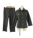 ダックス DAKS デニム シャツ パンツ テーパード セットアップ 40 38 ネイビー /HK ■OS