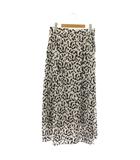 ルーニィ LOUNIE 総柄タックロングスカート フレア 38 ライトピンク マルチカラー /DO ■OS